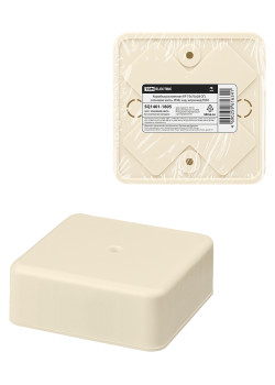 Коробка распаячная КР 75х75х28 ОП, сл. кость, IP40, инд. штрихкод TDM