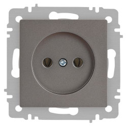 Розетка Accent 6-201-09 2P 16А-250В IP20 СУ титан Intro Б0063673