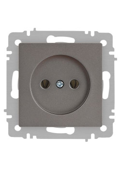 Розетка Accent 6-201-09 2P 16А-250В IP20 СУ титан Intro Б0063673