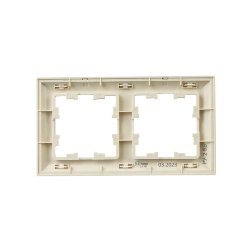 BRITE Рамка 2-местная РУ-2-Бр бежевый/жемчужный IEK BRITE Рамка 2-местная РУ-2-Бр бежевый/жемчужный IEK