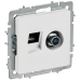 BRITE Розетка двойная TV+RJ45 кат.5E РТВ/РК12-БрАБ арктический белый IEK BRITE Розетка двойная TV+RJ45 кат.5E РТВ/РК12-БрАБ арктический белый IEK