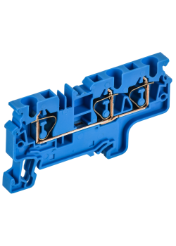 ARMAFIX Клемма пружинная CX4-3 BU 4мм2 трехконтактная синяя IEK