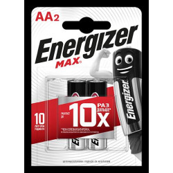 Элемент питания алкалиновый AA/LR6/316 Max BL2 (блист.2шт) Energizer E301532801