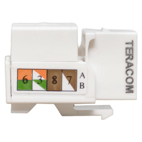 Модуль Keystone TERACOM PRO Cat.5E RJ-45 неэкран. 110 IDC 90 град. белый