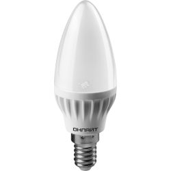 Лампа светодиодная LED 8вт E14 белый матовая свеча
