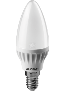 Лампа светодиодная LED 8вт E14 белый матовая свеча