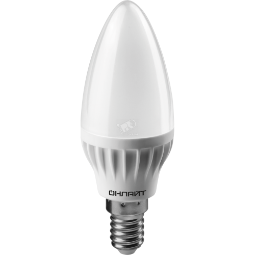 Лампа светодиодная LED 8вт E14 белый матовая свеча