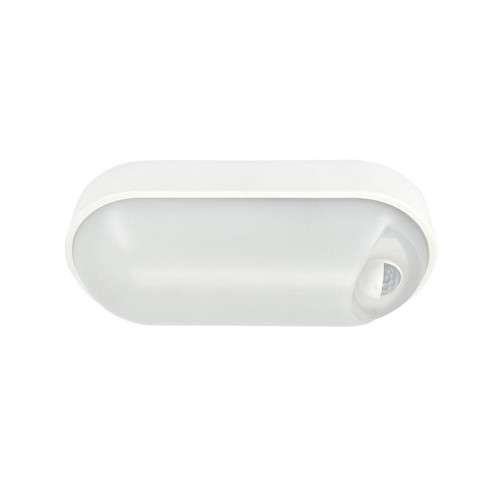 Светильник светодиодный WP 15 C 12W OP 840 W10L22 WH MDM 220х106х60мм 12Вт 4000К IP65 ЖКХ овал. пылевлагозащ. с датчиком движения бел. 15071524500