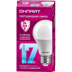 Лампа светодиодная/ Лампа светодиодная 17 Вт OLL-A60-17-230-6.5K-E27 PRO 90-240В