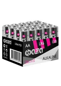 Элемент питания алкалиновый AA/LR6 1.5В Alkaline Pack-20 (уп.20шт) ФАZА 5028098