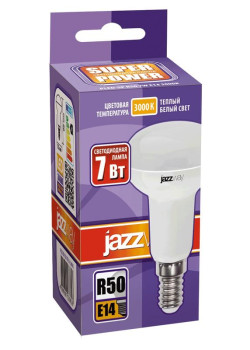 Лампа светодиодная PLED-SP 7Вт R50 3000К тепл. бел. E14 540лм 230В JazzWay 1033628