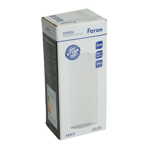 Светильник садово-парковый Feron DH024, на стену, 2*GU10 MR11 230V, белый Светильник садово-парковый Feron DH024, на стену, 2*GU10 MR11 230V, белый