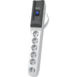 Сетевой фильтр Pilot Pro GP 6 розеток (5 евро + 1Gadget Parking) 1.8 м, автомат защиты/ Surge protector Pilot PRO GP 6 outlets (5 euro + 1 without ground) 10A / 2.2kVt, 1.8m, automatic circuit-breaker