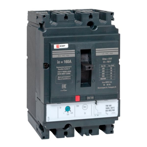 ВА-99C 160/160А 3P 35кА с термомагнитным расцепителем EKF