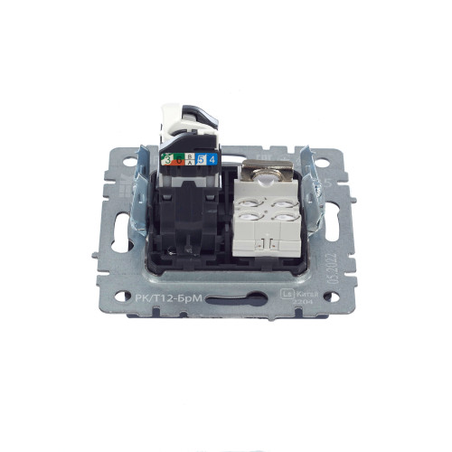 BRITE Розетка двойная RJ11+RJ45 кат.5E РК/Т12-БрМ маренго IEK BRITE Розетка двойная RJ11+RJ45 кат.5E РК/Т12-БрМ маренго IEK