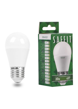Лампа светодиодная SAFFIT SBG4520 Шарик E27 20W 230V 4000K