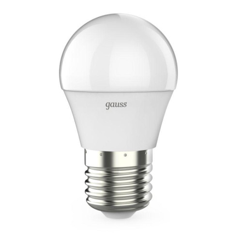 Лампа светодиодная Black 7Вт P45 шар 4100К нейтр. бел. E27 550лм шаг. диммир. GAUSS 105102207-S