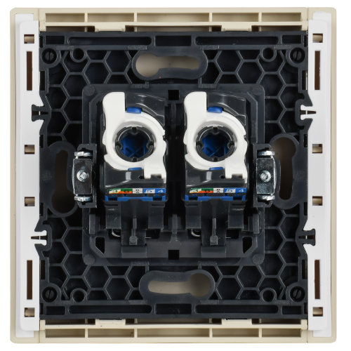FORTE&PIANO Розетка компьютерная двойная RJ45 кат.6 FP434 ваниль IEK FORTE&PIANO Розетка компьютерная двойная RJ45 кат.6 FP434 ваниль IEK