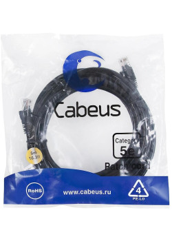 Cabeus PC-UTP-RJ45-CAT.5E-5M-BK-LSZH