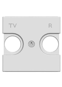 Накладка для TV-R розетки 2мод. Zenit серебристый ABB 2CLA225080N1301
