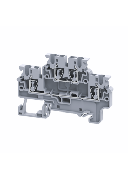 Клеммы двухярусные пружинная OptiClip CXDL-2,5-2L-I-серый