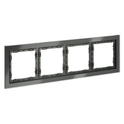 Рамка 4-м S70 стеклян. титан Voltum VLS110406