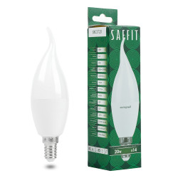 Лампа светодиодная SAFFIT SBC3720 Свеча на ветру E14 20W 230V 6400K