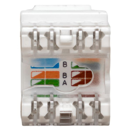 Модуль Keystone TERACOM PRO Cat.6 RJ-45 неэкран. 110 IDC 180 град. белый Модуль Keystone TERACOM PRO Cat.6 RJ-45 неэкран. 110 IDC 180 град. белый
