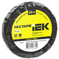MIXTAPE PLUS Изолента Х/Б 19мм 28м IEK