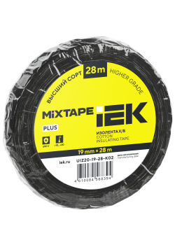MIXTAPE PLUS Изолента Х/Б 19мм 28м IEK