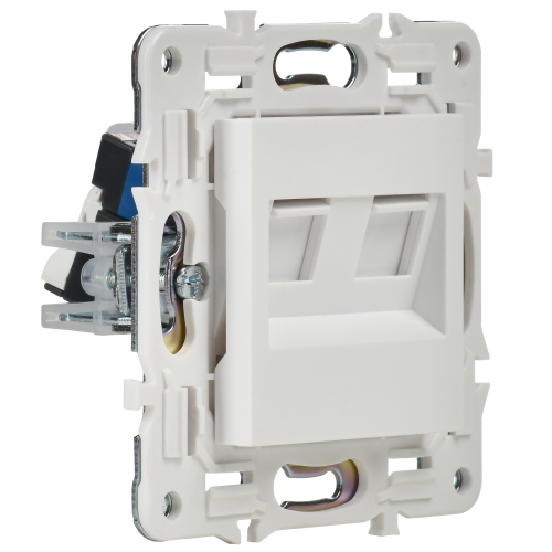 SKANDY Розетка компьютерная двойная RJ45 кат.5E SK-K03W арктический белый IEK SKANDY Розетка компьютерная двойная RJ45 кат.5E SK-K03W арктический белый IEK