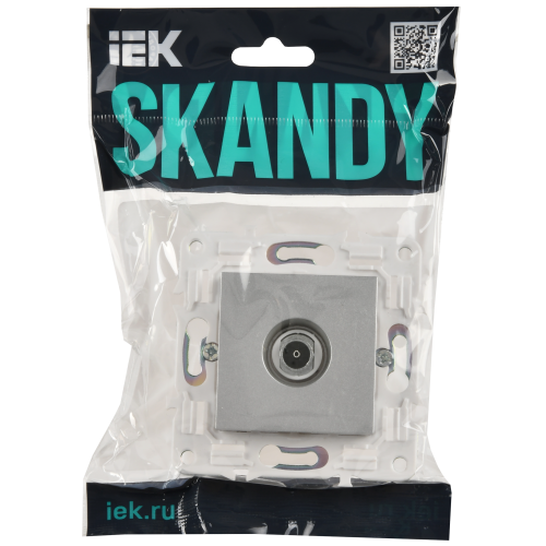 SKANDY Розетка TV оконечная SK-A12S серебряный IEK
