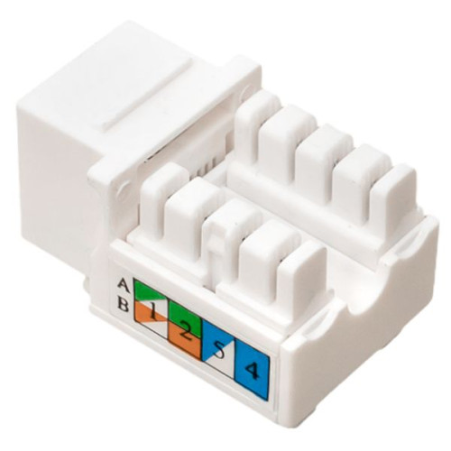 Модуль Keystone TERACOM PRO Cat.6 RJ-45 неэкран. 110 IDC 90 град. белый Модуль Keystone TERACOM PRO Cat.6 RJ-45 неэкран. 110 IDC 90 град. белый
