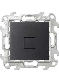 Розетка телефонная СП Simon 24 RJ11 IP20 механизм графит Simon 2410480-038