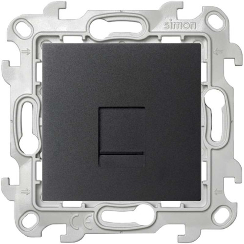 Розетка компьютерная СП Simon 24 RJ45 кат.5E UTP IP20 механизм графит Simon 2410598-038