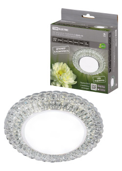 Светильник встраиваемый СВ 03-14 GX53 230В LED подсветка 5 Вт зеркальный/хром TDM