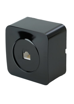 Розетка RJ-45 открытой установки, 1-местная, STEKKER, серия София, черный, MST00-20-02