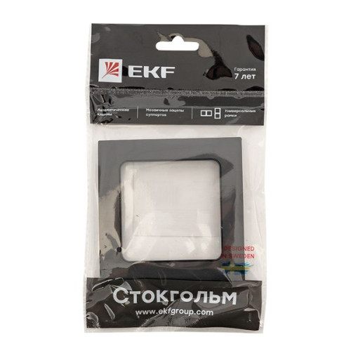 Стокгольм Рамка 1-местная черная EKF