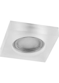 Светильник встраиваемый с белой LED подсветкой Feron CD8180 потолочный MR16 G5.3 белый матовый