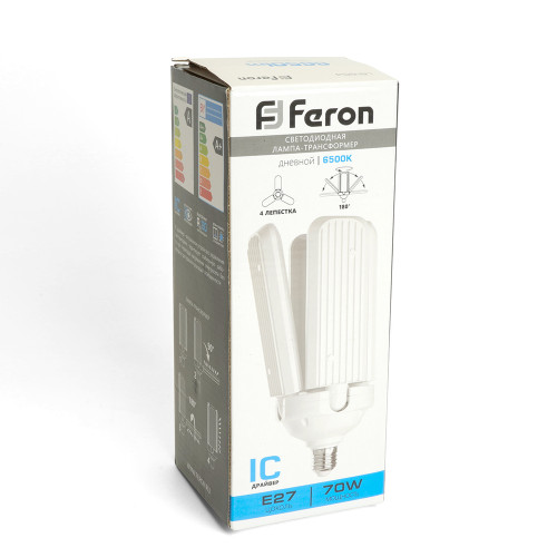 Лампа светодиодная Feron LB-654 E27 70W 175-265V 6500К Лампа светодиодная Feron LB-654 E27 70W 175-265V 6500К