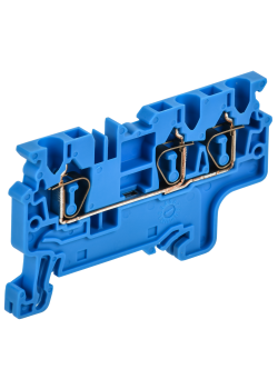 ARMAFIX Клемма пружинная CX2.5-3 BU 2,5мм2 трехконтактная синяя IEK