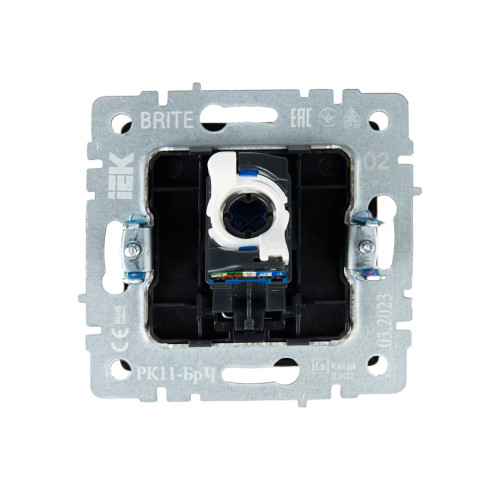 BRITE Розетка компьютерная RJ45 кат.6 РК11-БрЧ черный IEK BRITE Розетка компьютерная RJ45 кат.6 РК11-БрЧ черный IEK