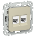 FLITE Розетка 2-местная компьютерная RJ45 категория 5Е UTP РК5е-2-0-ФлШ шампань IEK FLITE Розетка 2-местная компьютерная RJ45 категория 5Е UTP РК5е-2-0-ФлШ шампань IEK
