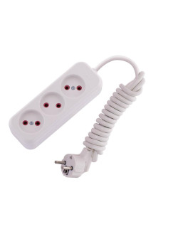 Удлинитель 3х2м без заземл. 10А IP20 Lila LEZARD 720-0302-303
