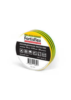 Изолента ПВХ 19х0.15х20 желт./зел. Fortisflex 71237