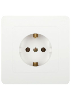 Розетка 1-м СП Style 7-202-01 16А 250В IP20 2P+E Schuko с заземл. бел. Intro Б0060619