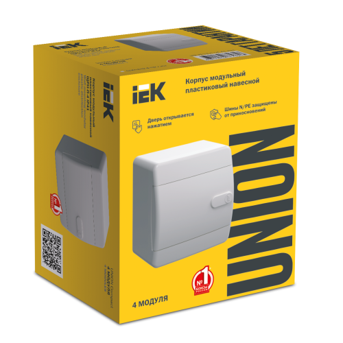 UNION Compact Корпус пластиковый ЩРН-П-4 IP41 белая дверь IEK UNION Compact Корпус пластиковый ЩРН-П-4 IP41 белая дверь IEK