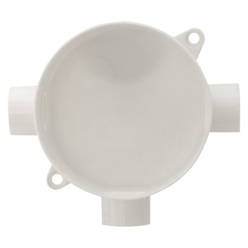 Коробка распределительная КМР-040-040 трехрожковая белая (70x35) EKF