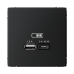ARTGALLERY USB РОЗЕТКА A + тип-C 45Вт высокоскор.заряд. QC, PD, механизм, КАРБОН ARTGALLERY USB РОЗЕТКА A + тип-C 45Вт высокоскор.заряд. QC, PD, механизм, КАРБОН
