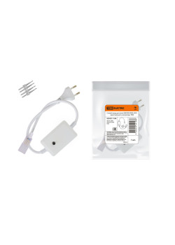 Сетевой шнур для неона SMD5050-RGB-220 B одностороннего, контроллер, TDM